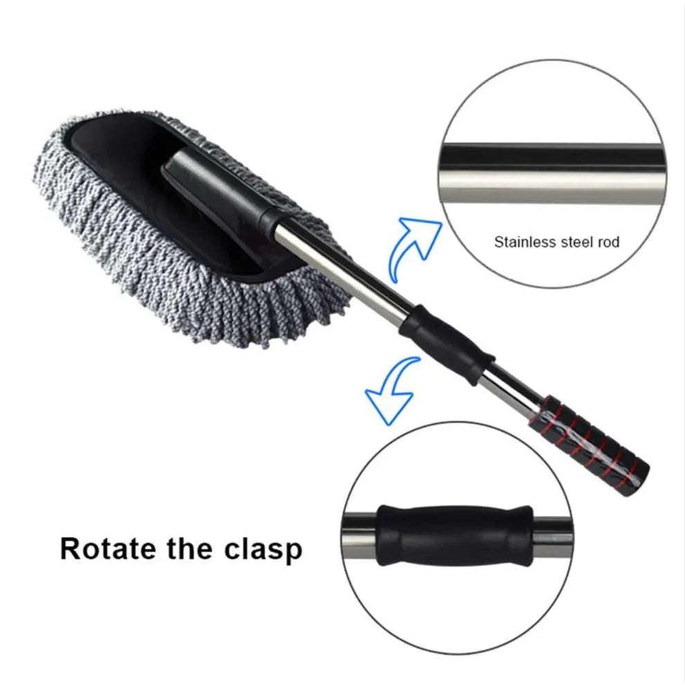 Microfiber Car Dust Brush – Gentle & Efficient Cleaning Tool for Interior & Exterior | Car Duster for Dashboard, Seats, Vents & Surface Cleaning (1 Pc)