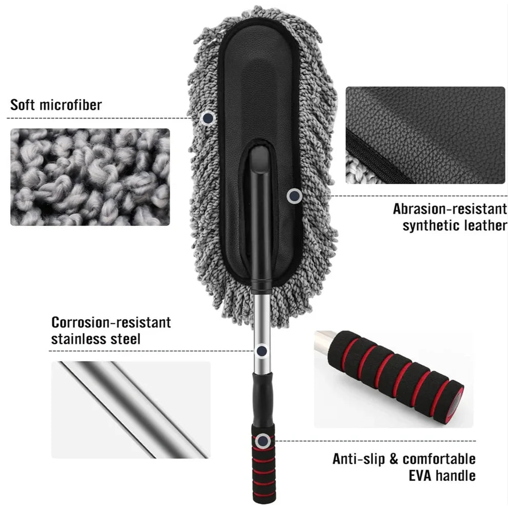 Microfiber Car Dust Brush – Gentle & Efficient Cleaning Tool for Interior & Exterior | Car Duster for Dashboard, Seats, Vents & Surface Cleaning (1 Pc)
